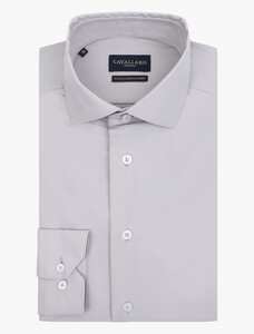 Cavallaro Napoli Tanisco Premium Italian Stretch Fabric Overhemd Licht Grijs