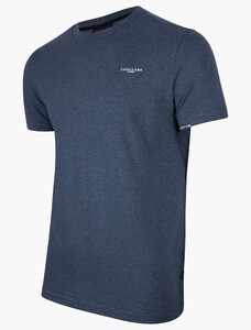 Cavallaro Napoli Tasso Tee Stretch Round Neck T-Shirt Midden Blauw