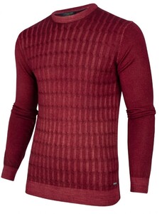 Cavallaro Napoli Testo Garment Dye Pullover Dark Red
