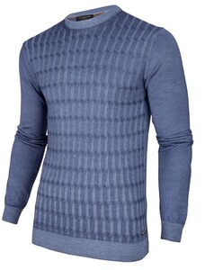 Cavallaro Napoli Testo Garment Dye Pullover Mid Blue
