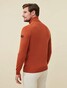 Cavallaro Napoli Uni Merino Roll Neck Pullover Fine Orange