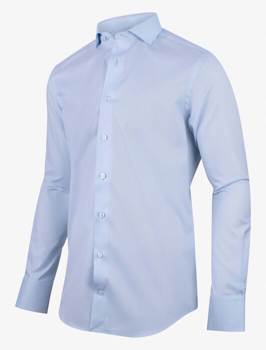 Cavallaro Napoli Uni Widespread Doppio Ritorto Sleeve 7 Shirt Light Blue