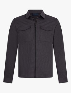 Cavallaro Napoli Zanico Zip Closure Overshirt Antraciet Melange