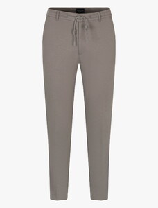 Cavallaro Napoli Zaverio Drawstring Fine Texture Broek Taupe Melange