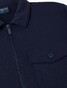 Cavallaro Napoli Zelo Zipper Single Breast Pocket Overshirt Dark Evening Blue