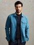 Cavallaro Napoli Zelo Zipper Single Breast Pocket Overshirt Greyblue