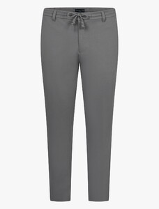 Cavallaro Napoli Zengio Uni Color Fine Texture Drawstring Broek Faded Grey