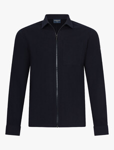 Cavallaro Napoli Zengio Zipper Overshirt Donker Blauw