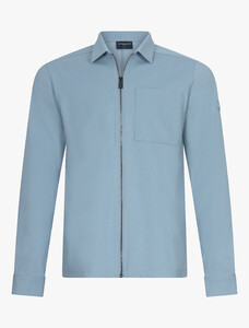 Cavallaro Napoli Zengio Zipper Overshirt Grijsblauw