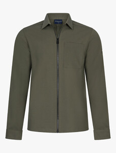Cavallaro Napoli Zengio Zipper Overshirt Midden Groen