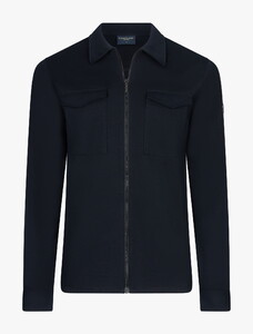 Cavallaro Napoli Zerino Comfort Fabric Overshirt Donker Blauw
