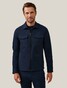 Cavallaro Napoli Zivoli Double Breast Pocket Overshirt Mid Blue Melange