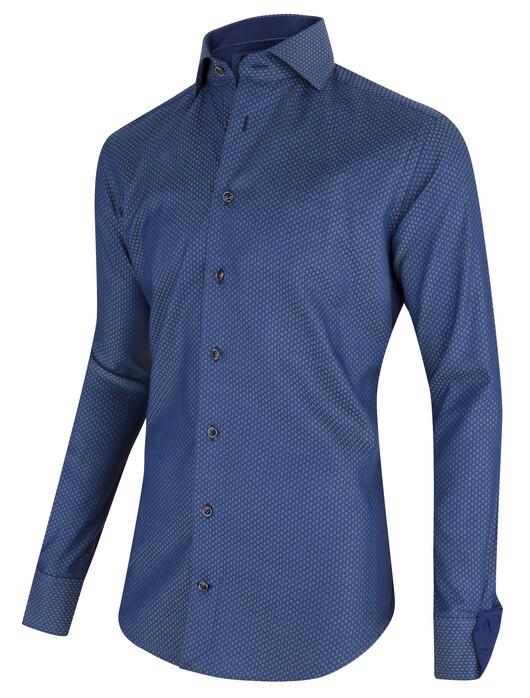 Cavallaro Napoli Zormo Shirt Overhemd Midden Blauw