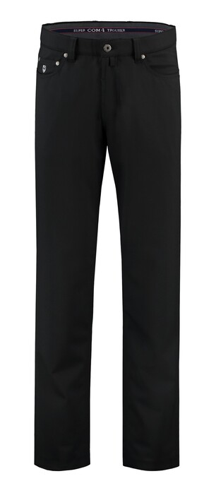 Com4 5-Pocket Wool Pants Black