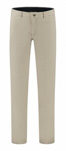 Com4 Fine Pattern Modern Chino Collection Broek Beige