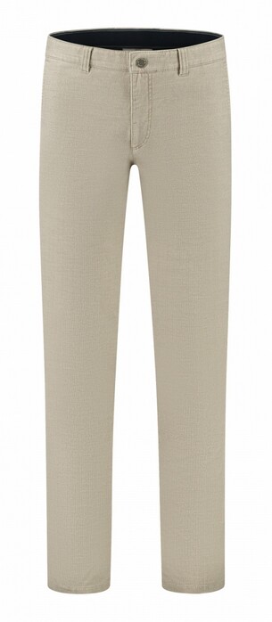 Com4 Fine Pattern Modern Chino Collection Broek Beige