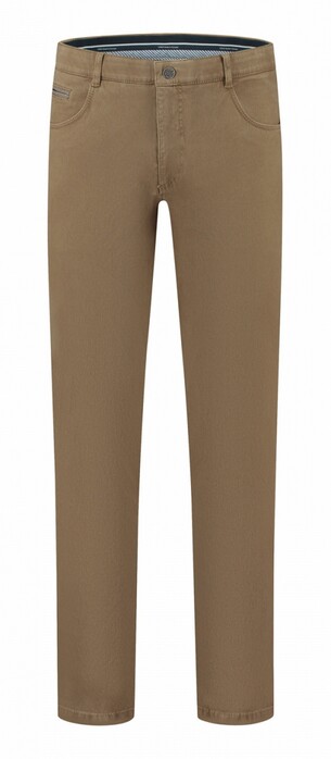 Com4 Fine Structure Swing Front Pants Beige