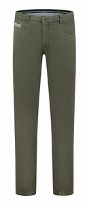 Com4 Fine Structure Swing Front Pants Green