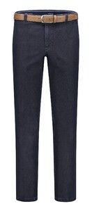 Com4 Flat-Front Denim Jeans Donker Blauw