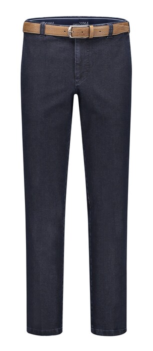 Com4 Flat-Front Denim Jeans Donker Blauw