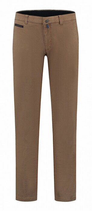 Com4 Modern Chino Cotton Elastan Broek Camel