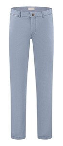 Com4 Modern Chino Faux-Uni Fine Texture Broek Blauw
