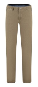 Com4 Modern Chino Micro Pattern Near Faux-Uni Subtle Cotton Stretch Pants Beige