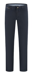 Com4 Modern Chino Micro Pattern Near Faux-Uni Subtle Cotton Stretch Pants Navy
