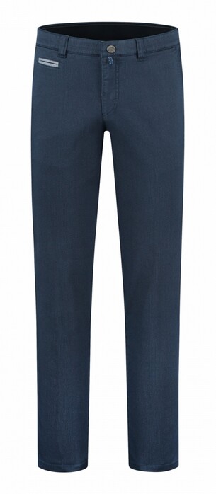 Com4 Modern Chino Subtle Detail Broek Navy