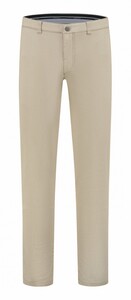 Com4 Subtle Check Pattern Modern Chino Broek Beige