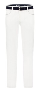 Com4 Swing Front Cotton Pants White