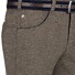 Com4 Swing Front Cotton Structure Mix Wool Look Pants Brown