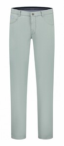Com4 Swing Front Cotton Trousers Fine Structure Pattern Pants Light Green