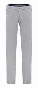 Com4 Swing Front Cotton Trousers Fine Structure Pattern Pants Light Grey