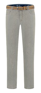 Com4 Swing Front Fine Pattern Jeans Grijs-Groen