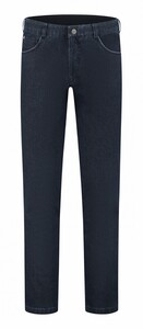 Com4 Swing Front Fine Pattern Pants Indigo