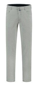 Com4 Swing Front Fine Subtle Structure Pattern Broek Grijsgroen