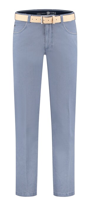 Com4 Swing Front Light Cotton Pants Blue