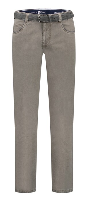 Com4 Swing Front Winter Cotton Pants Light Grey