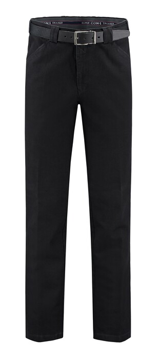 Com4 Wing-Front Denim Jeans Black