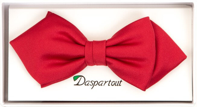 Daspartout Diamond Point Bowtie Bow Tie Mid Red