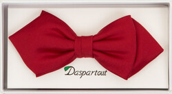 Daspartout Diamond Point Bowtie Bow Tie Red