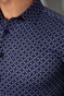 Desoto Abstract Mini Leaves Pattern Shirt Navy