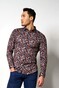 Desoto Allover Blooming Pattern Shirt Blue-Orange