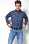 Desoto Allover Flower Pattern Shirt Blue