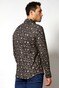 Desoto Allover Flowers Pattern Shirt Dark Olive-Navy