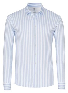 Desoto Allover Vertical Stripe Overhemd Licht Blauw