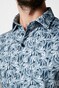 Desoto Bananas Pattern Polo Denim Blue