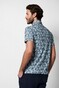 Desoto Bananas Pattern Polo Denim Blue