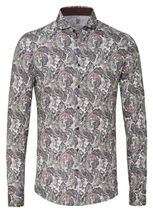 Desoto Blooming Bold Paisley Pattern Overhemd Bruin